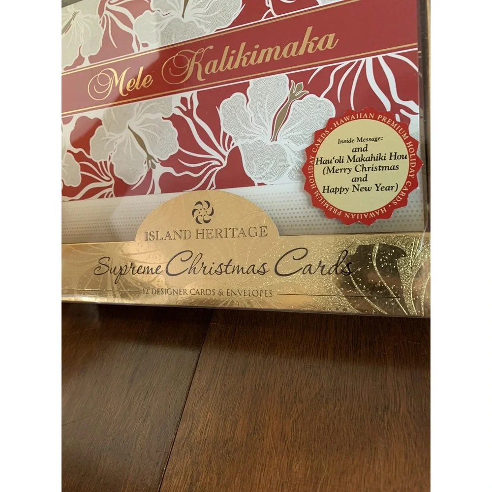 Hawaiian Christmas Cards Hawaii Mele Kalikimaka Hibiscus Holiday QTY- 12 NEW